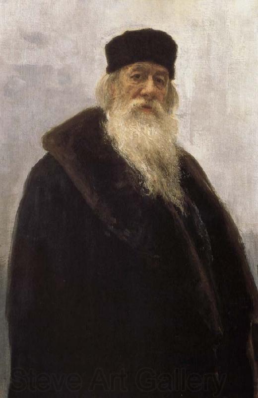 Ilia Efimovich Repin Leather wearing the Stasov Norge oil painting art